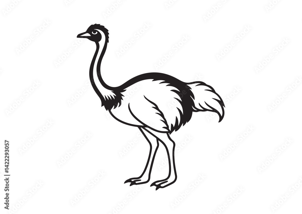 Ostrich silhouette vector Ostrich silhouette vector