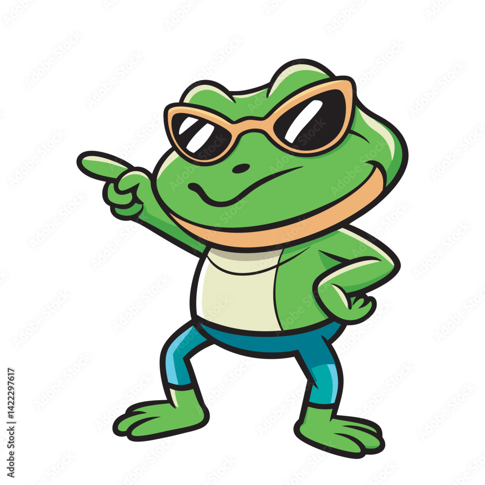 Dabbing frog vector art illustration file Dabbing frog vector art illustration file