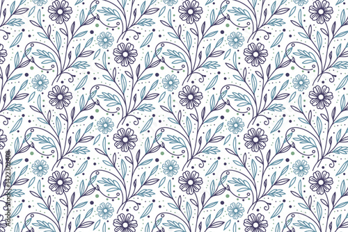 seamless line floral pattern showcasing floral symmetry for textile use table and fashion

