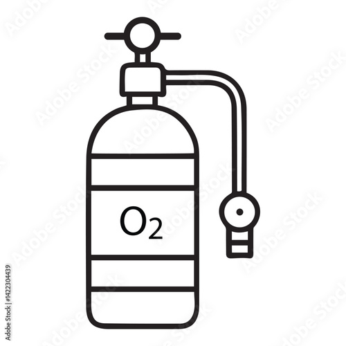 Medical oxygen cylinder vector file