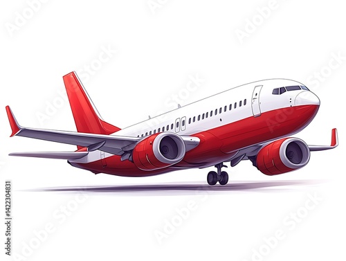 Commercial Jet Taking Off