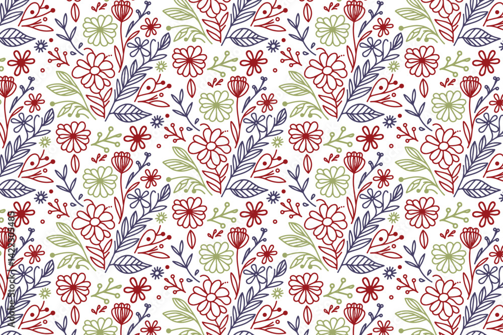 custom made wallpaper toronto digitalseamless line floral pattern styled for fashion accessories table linens wraps and printed fabric