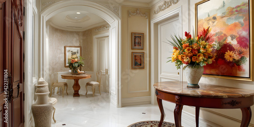 Elegant Interior Design: A Luxurious Home Entrance