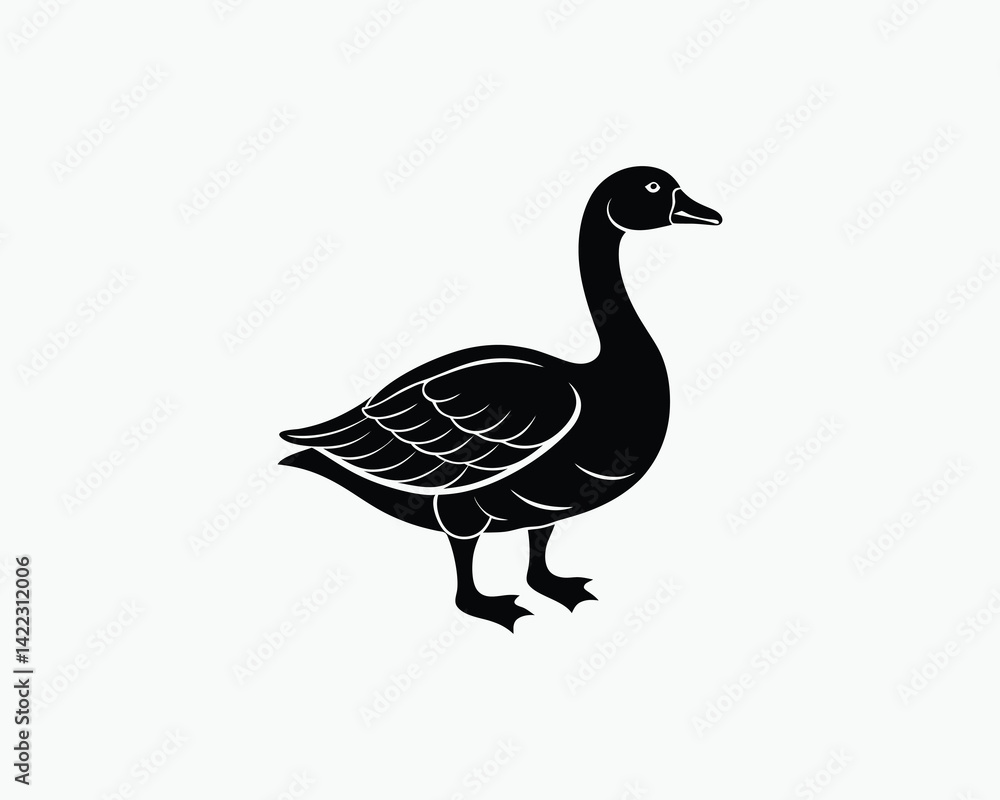 goose white farm bird vector illustration design goose white farm bird vector illustration design