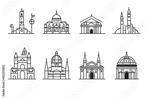 Simple Bologna Icon Illustration