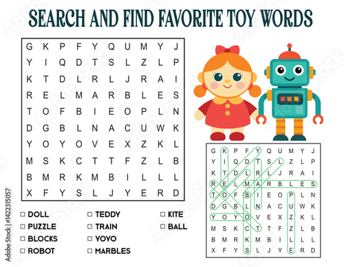 Search and Find Favorite Toy Words