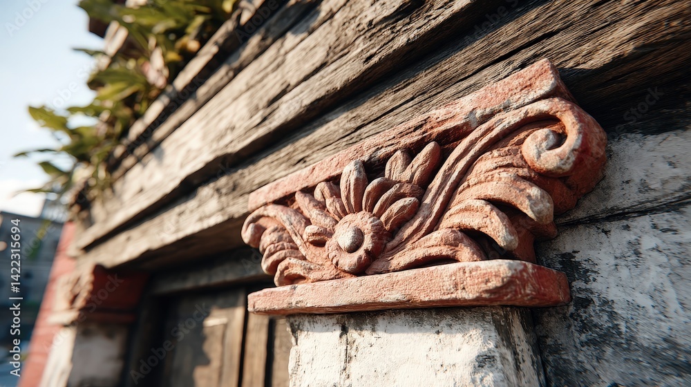 Intricate Carved Stone Door Detail Rustic Wooden Wall Architectural Ornament Old Buildi Intricate Carved Stone Door Detail Rustic Wooden Wall Architectural Ornament Old Buildi