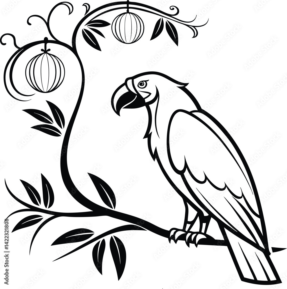 Obraz premium vector illustration of an eagle