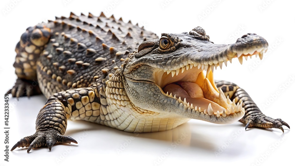 Fototapeta premium Crocodile isolated on white background