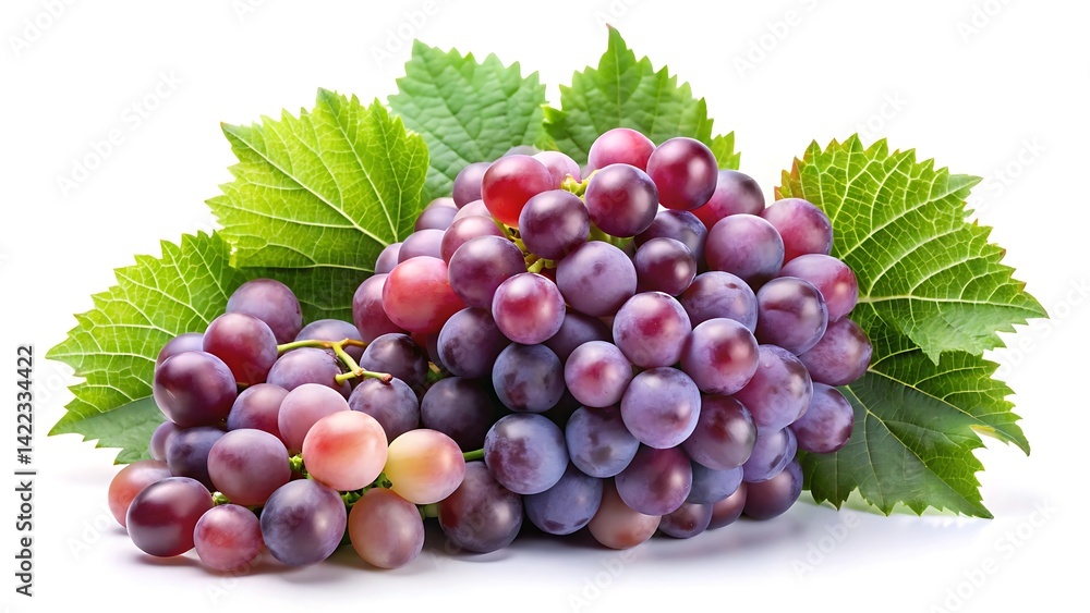 Fototapeta premium Fresh grape vine isolated on white background