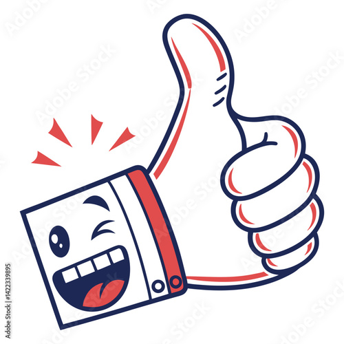 Modern Vector Illustration of Thumbs Up Emoji