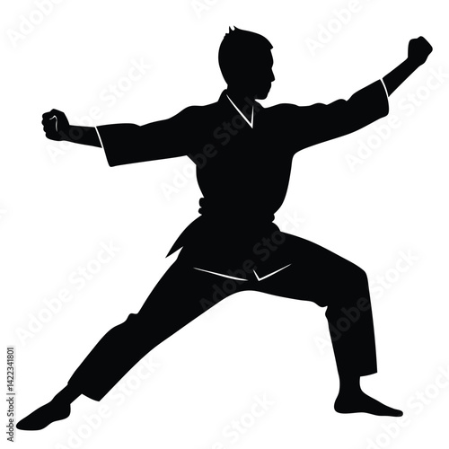 Karate Martial Arts Stance Silhouette