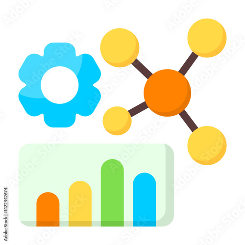 Bayesian Networks Flat Icon