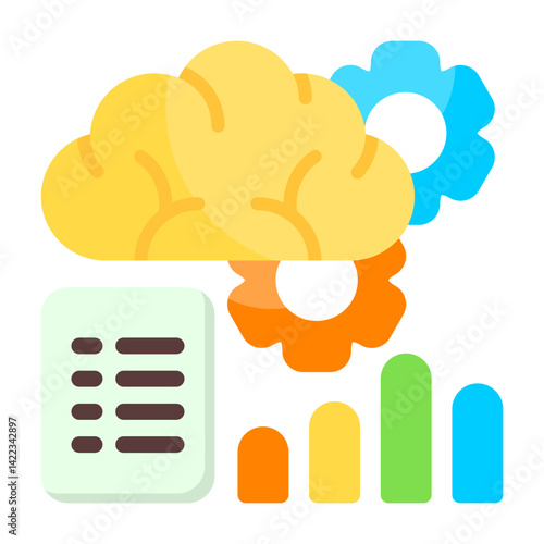 Machine Learning Flat Icon