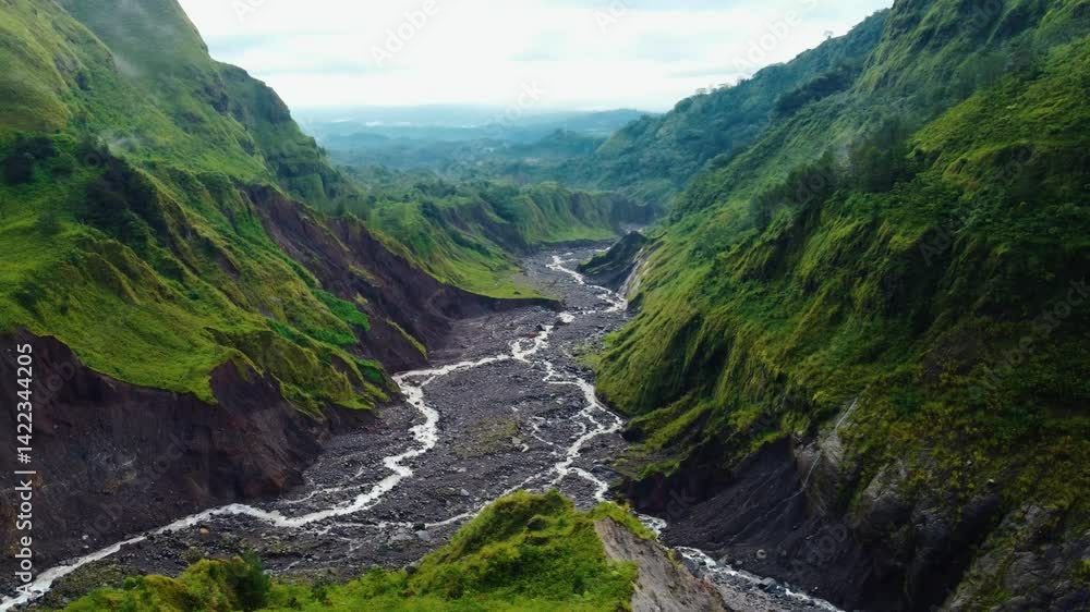 Aerial view beautiful panorama of mountains and fluffy white clouds somewhere in Valley Lohe , South Sulawesi. Aerial view beautiful panorama of mountains and fluffy white clouds somewhere in Valley Lohe , South Sulawesi.