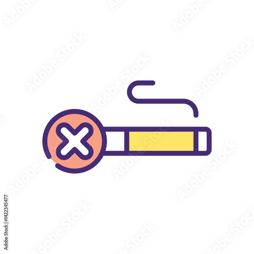 No Smoking Icon vector stock illustration