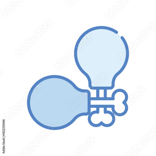 Chicken Leg Icon vector stock illustration