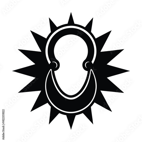 Hook Punch Logo Icon Silhouette Vector