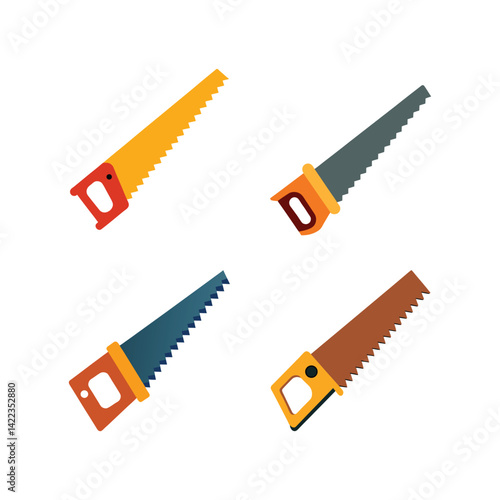 vector illustration of a saw