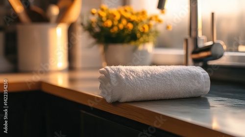 Tea Towel on Kitchen Handle