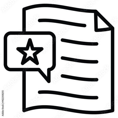 Topic icon line vector illustration