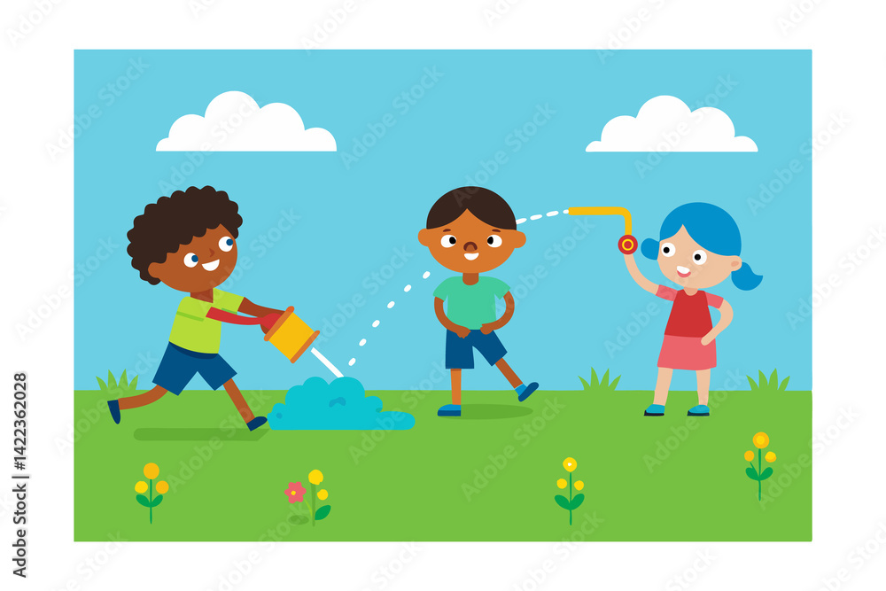 children playing in the park children playing in the park