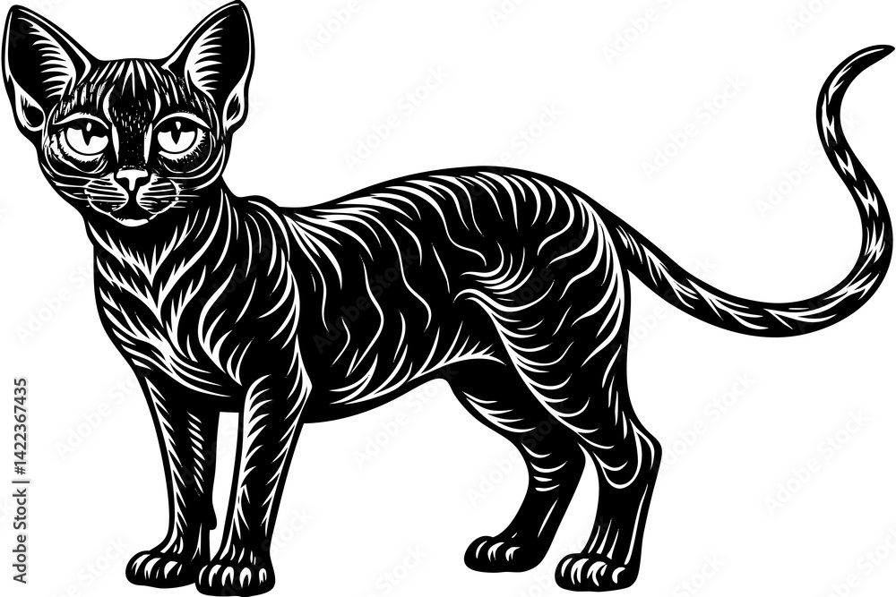 Fototapeta premium Cute Cat Cartoon Character Design Illustration vector eps format suitable for your design needs logo illustration animation etc