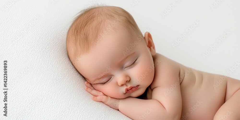 Baby sleeping with peaceful and soothing idea. Sleeping baby with peaceful expression on a soft surface. Baby sleeping with peaceful and soothing idea. Sleeping baby with peaceful expression on a soft surface.