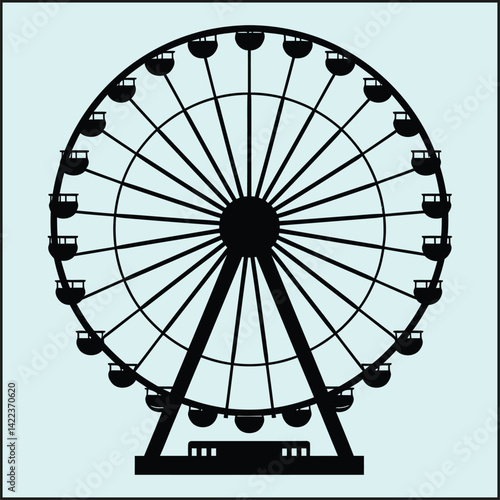 Silhouettes of Ferris Wheel, Ride