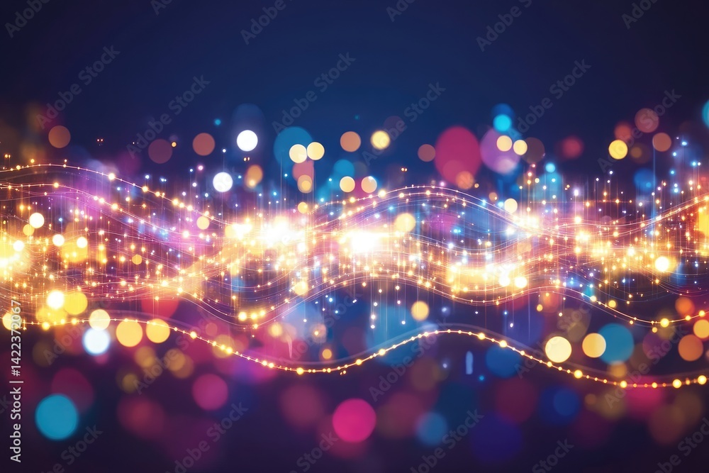 Obraz premium Abstract glowing wave design