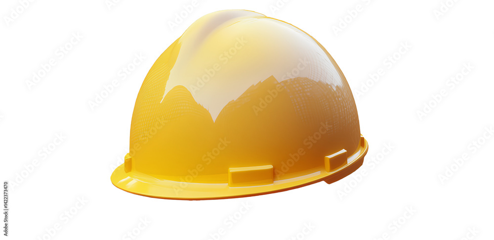 Hard hat, yellow in color, isolated on a transparent background. Cutout PNG with a white background Hard hat, yellow in color, isolated on a transparent background. Cutout PNG with a white background