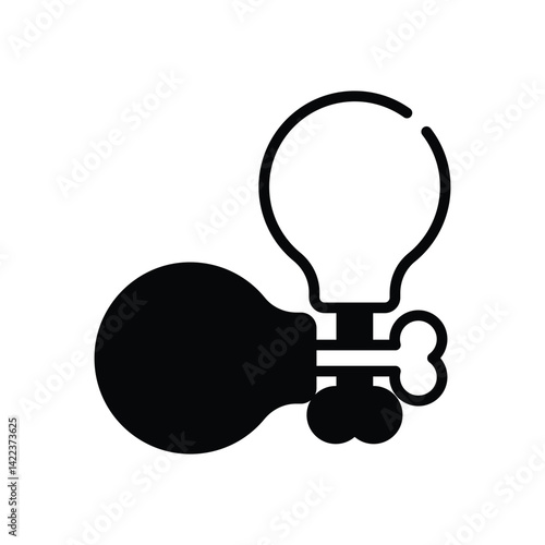 Chicken Leg Icon vector stock illustration