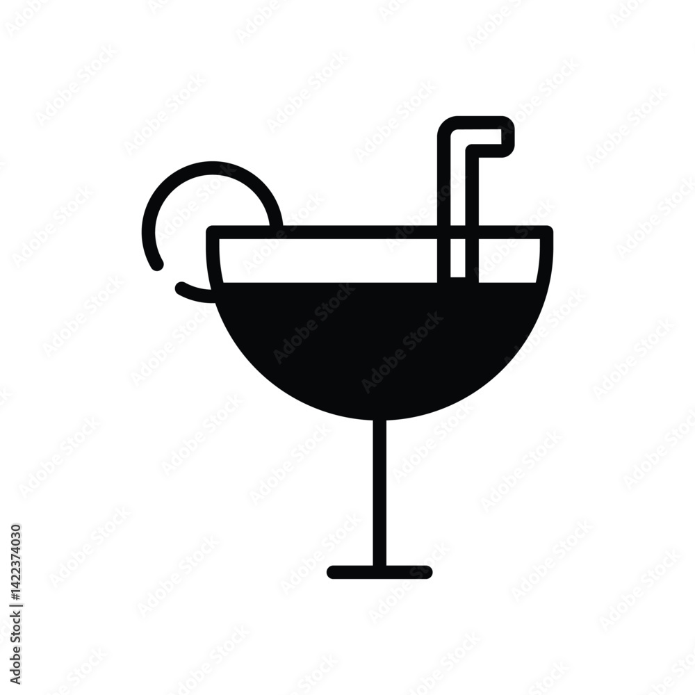Cocktail Icon vector stock illustration Cocktail Icon vector stock illustration