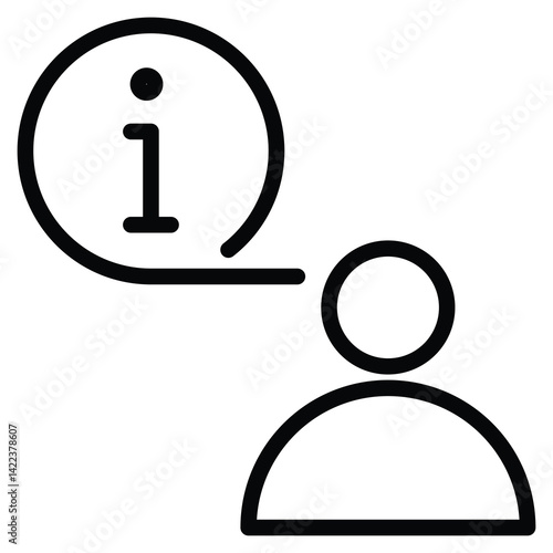 Inform icon line vector illustration