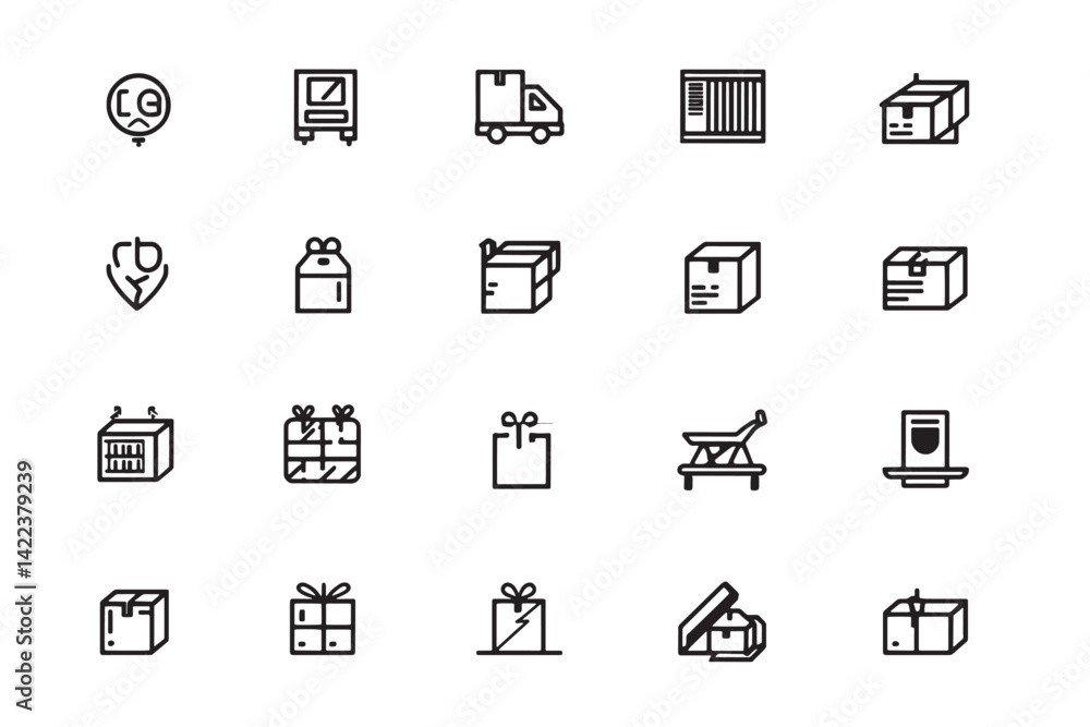 Distribution Icon for Logistics Concept Distribution Icon for Logistics Concept