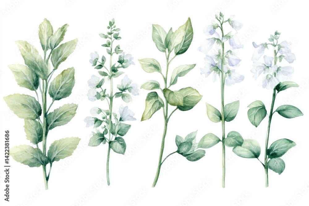 Watercolor botanical illustrations Watercolor botanical illustrations