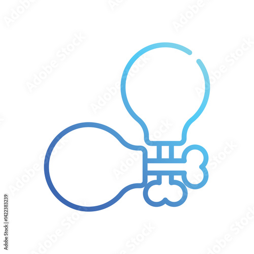 Chicken Leg Icon vector stock illustration