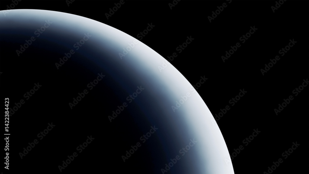 Minimalist abstract image showing the curved limb of a smooth planet or moon against the blackness of space. A subtle gradient transitions from light to deep shadow. Minimalist abstract image showing the curved limb of a smooth planet or moon against the blackness of space. A subtle gradient transitions from light to deep shadow.