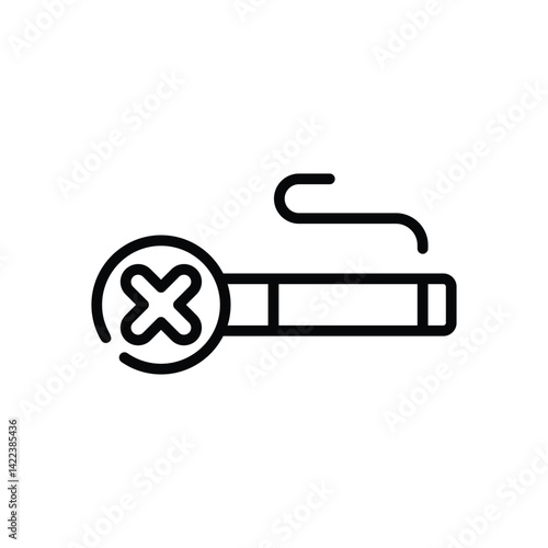 No Smoking Icon vector stock illustration