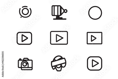 Live Stream Icon minimalist 2D design