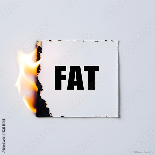 A white piece of paper with the word 