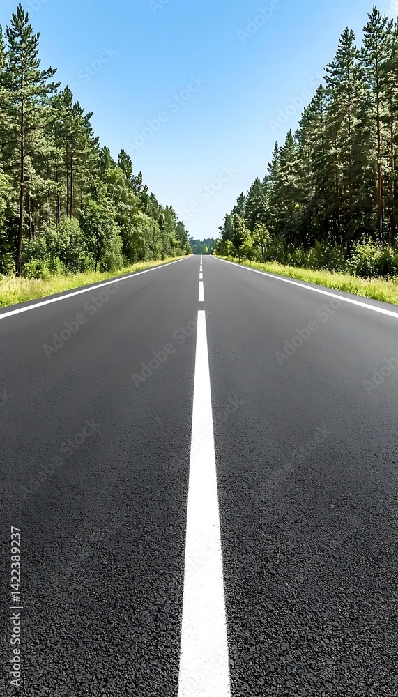 Fototapeta premium Forest Road Perspective