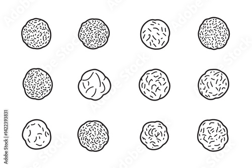 Falafel Icon Simple Line Art Design