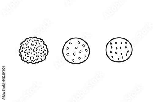 Falafel Icon Simple Line Art Design