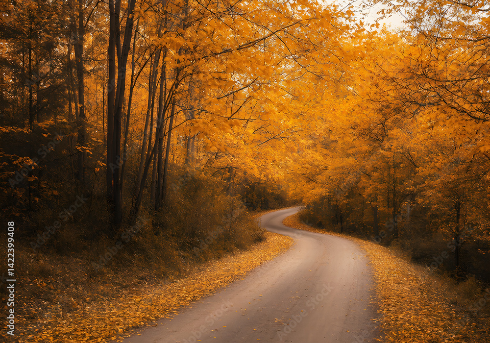 Obraz premium Autumn's Golden Breath