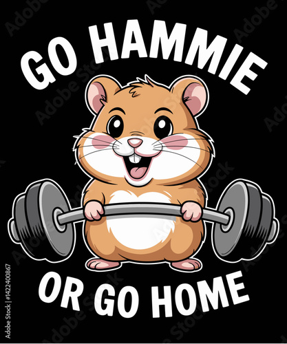 Go Hammie or Go Home Funny Gym Hamster Deadlift