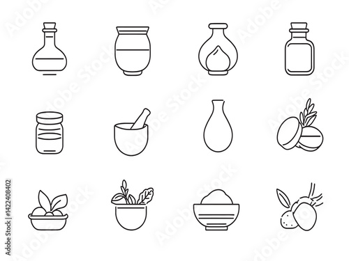 Ghee Icon Minimalist 2D Line Art