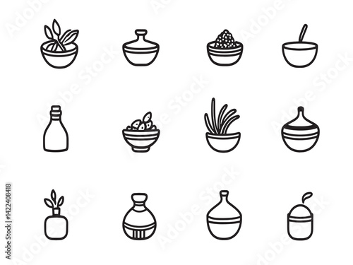 Ghee Ultra-Minimalist 2D Line Designs