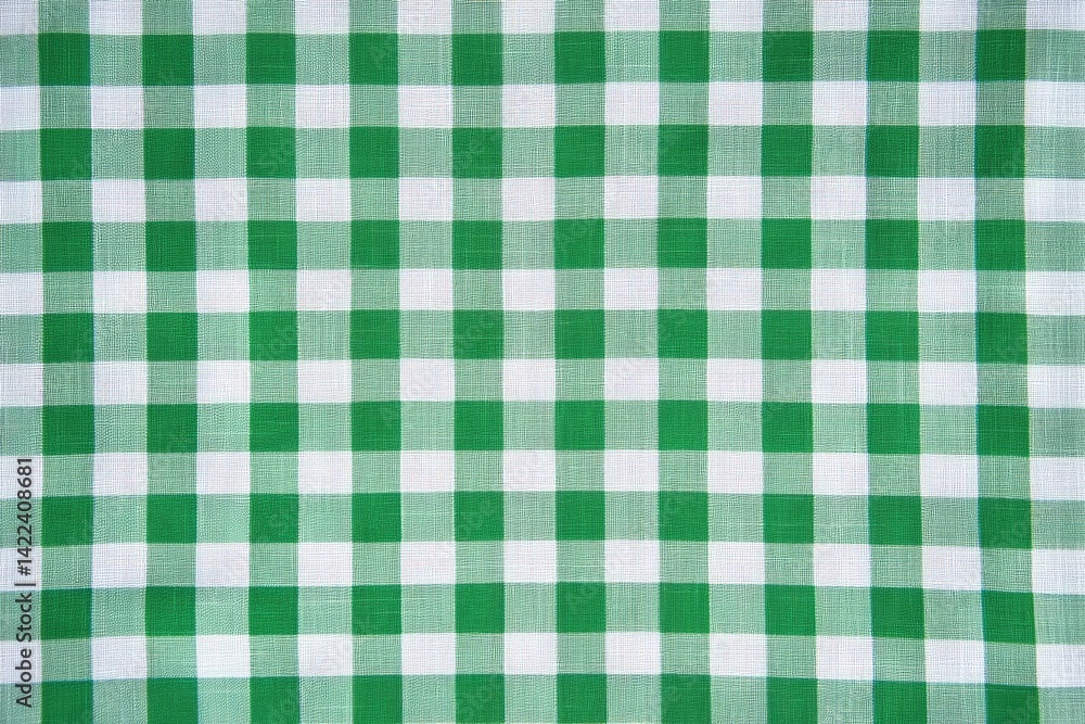 Green and White Checkered Fabric Green and White Checkered Fabric