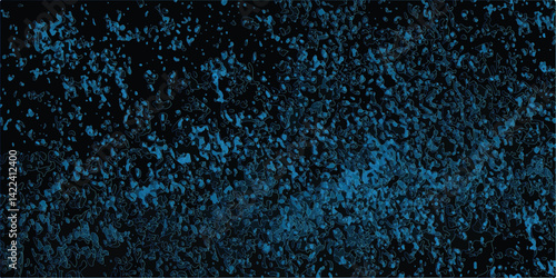 abstract black and sky blue colors background Subtle Flying Snow Flakes on chalk snowflakes Background. Actual chalk handdrawn snow overlay.concept night sky, space, stars, galaxy